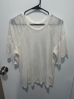 NWT A.L.C. White 100% Linen Jersey Top - Oversized Small